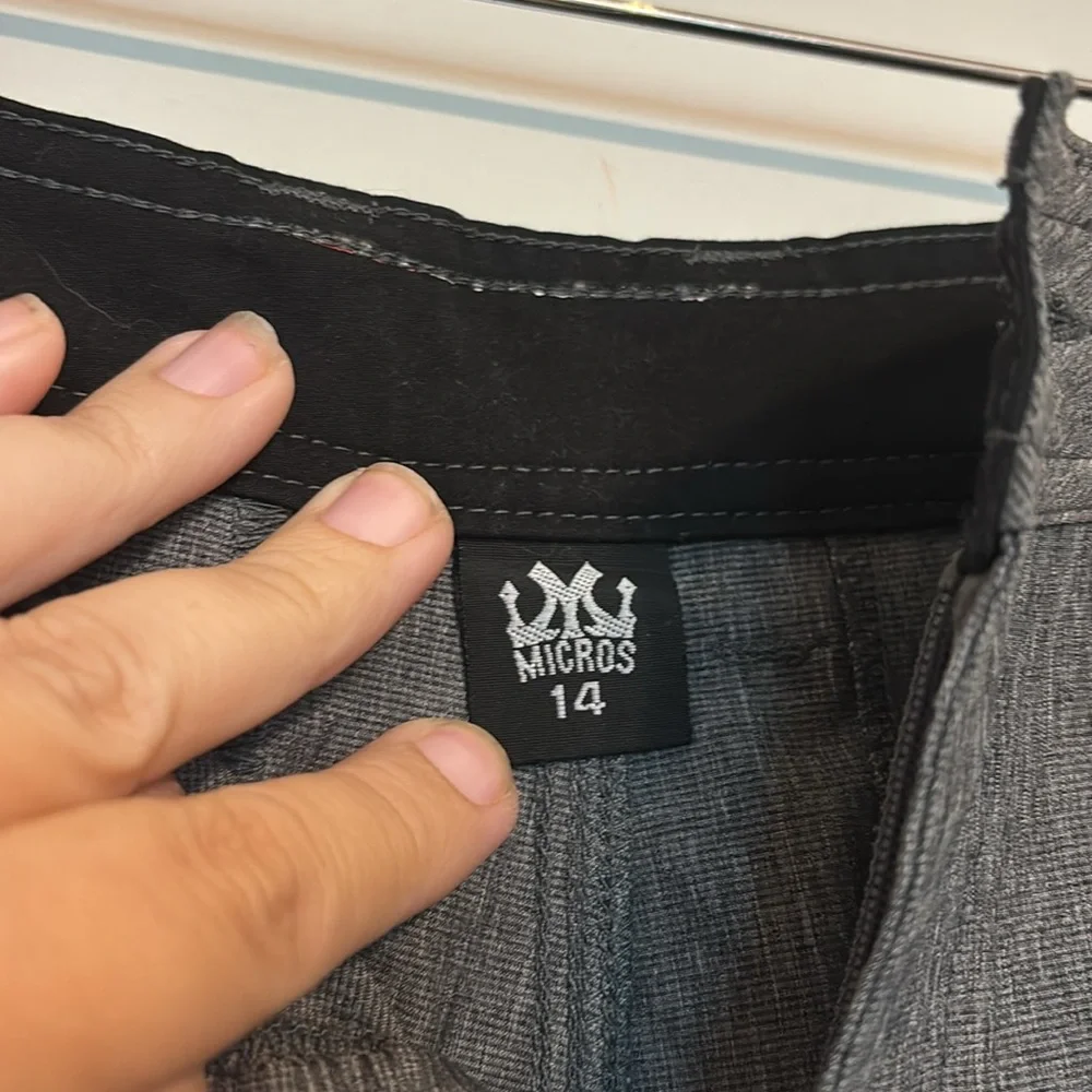 Micros Gray Bermuda Shorts Boys Size 14 EUC